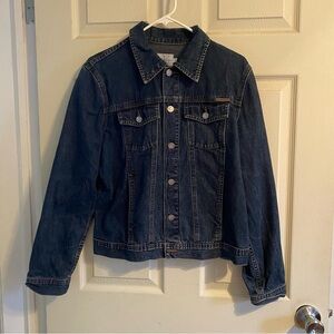 Calvin Klein Denim Jacket Size Large Like Dark Blue